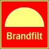 Skylt Brandfilt 