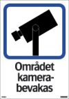 Skylt Området Kamerabevakas