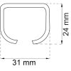 Skjutdörrsbeslag K-75 3172 Elzink
