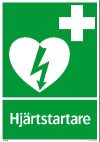 Skylt Hjärtstartare